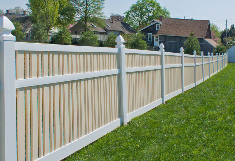 St. Michael Two-Tone Almond & White St. Michael with 2" x 6" Bottom Rail