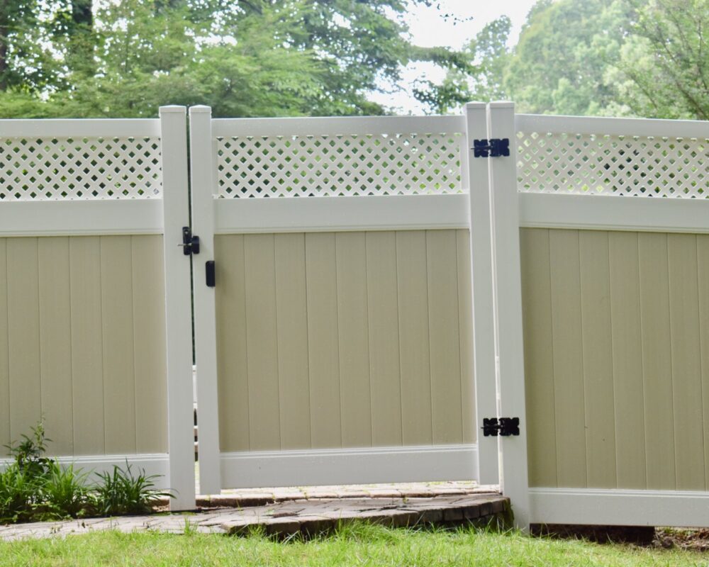 Two-Tone Almond & White Wicomico-PR with 2" x 7" Rails