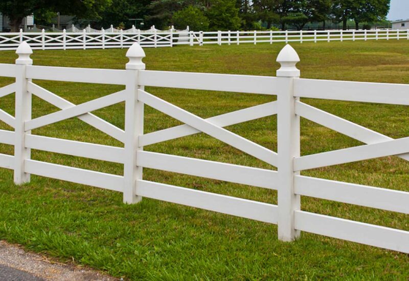 5-Rail Crossbuck White 5-Rail Crossbuck with Gothic Caps