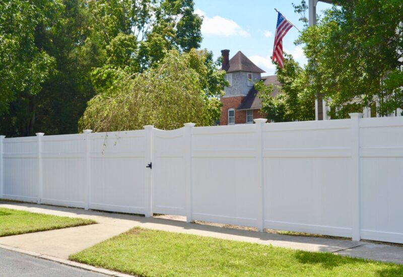 Caroline White Custom Caroline with upper Mid-Rail & Concave gate