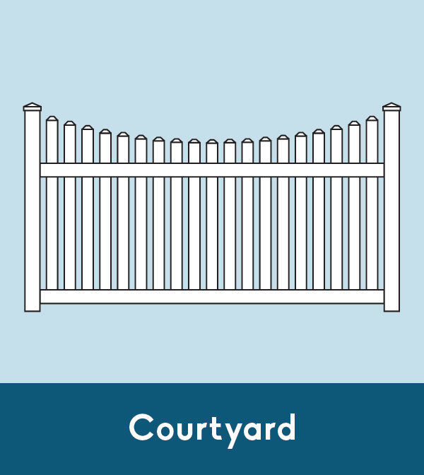 Courtyard Vinyl Picket Fence | Shoreline Vinyl Systems